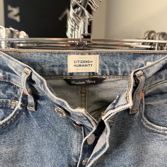 Citizens of Humanity Emerson Medium Wash Distressed Jeans Size 24 - Picture 6 of 9